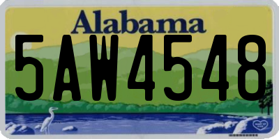 AL license plate 5AW4548