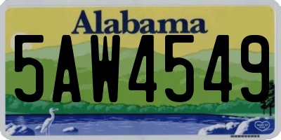 AL license plate 5AW4549