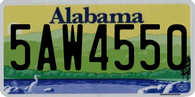 AL license plate 5AW4550