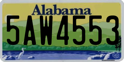 AL license plate 5AW4553