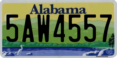 AL license plate 5AW4557