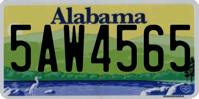 AL license plate 5AW4565