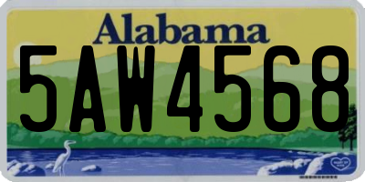 AL license plate 5AW4568