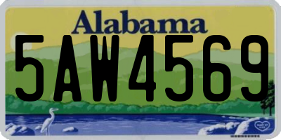 AL license plate 5AW4569