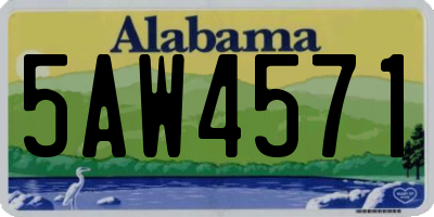 AL license plate 5AW4571