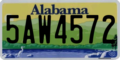 AL license plate 5AW4572