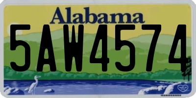 AL license plate 5AW4574