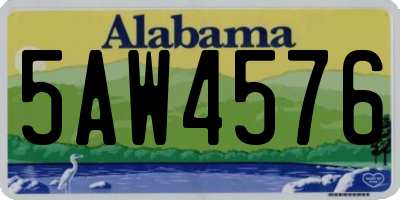 AL license plate 5AW4576