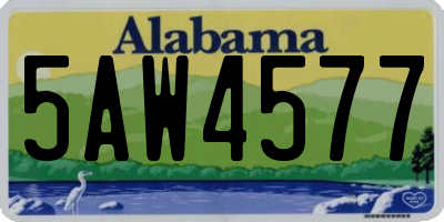 AL license plate 5AW4577