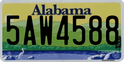 AL license plate 5AW4588