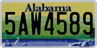 AL license plate 5AW4589