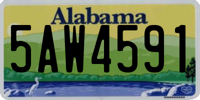 AL license plate 5AW4591