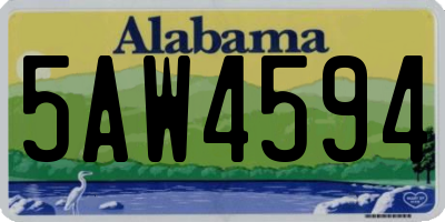 AL license plate 5AW4594