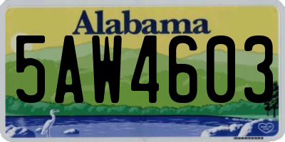 AL license plate 5AW4603