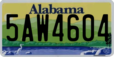 AL license plate 5AW4604