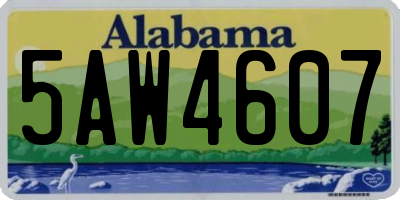 AL license plate 5AW4607