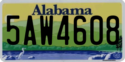 AL license plate 5AW4608