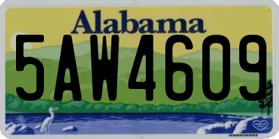 AL license plate 5AW4609