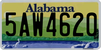 AL license plate 5AW4620