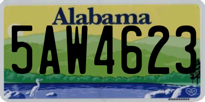 AL license plate 5AW4623
