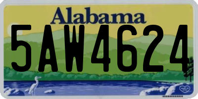 AL license plate 5AW4624