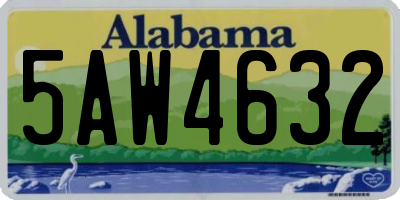 AL license plate 5AW4632