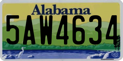 AL license plate 5AW4634