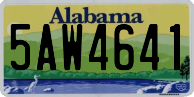 AL license plate 5AW4641