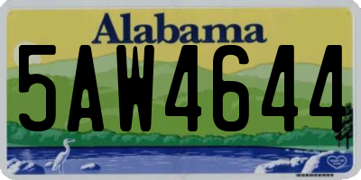 AL license plate 5AW4644