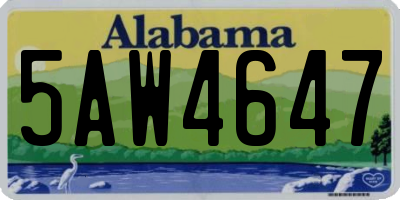 AL license plate 5AW4647