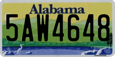 AL license plate 5AW4648
