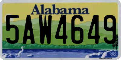 AL license plate 5AW4649