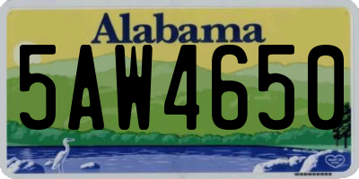 AL license plate 5AW4650