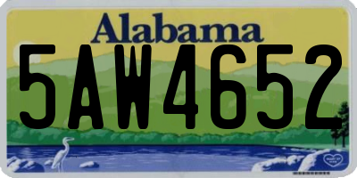 AL license plate 5AW4652