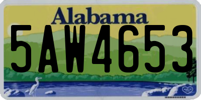 AL license plate 5AW4653