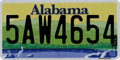 AL license plate 5AW4654