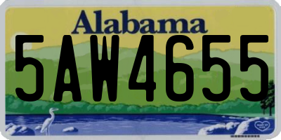 AL license plate 5AW4655