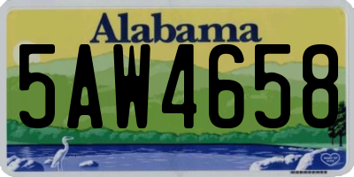 AL license plate 5AW4658