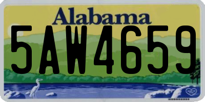 AL license plate 5AW4659