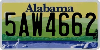 AL license plate 5AW4662