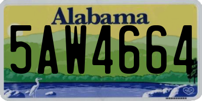 AL license plate 5AW4664