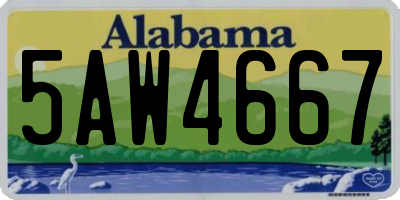AL license plate 5AW4667