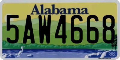 AL license plate 5AW4668
