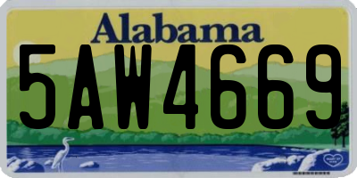 AL license plate 5AW4669