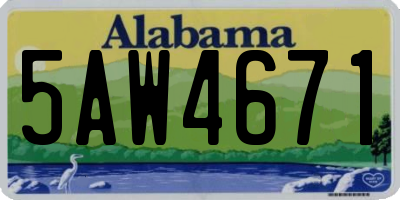 AL license plate 5AW4671