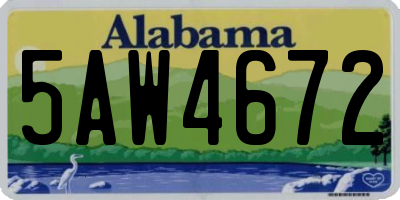 AL license plate 5AW4672