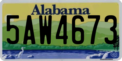 AL license plate 5AW4673