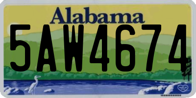 AL license plate 5AW4674