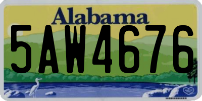 AL license plate 5AW4676
