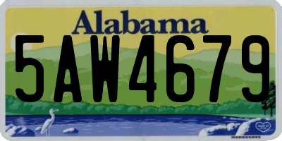 AL license plate 5AW4679